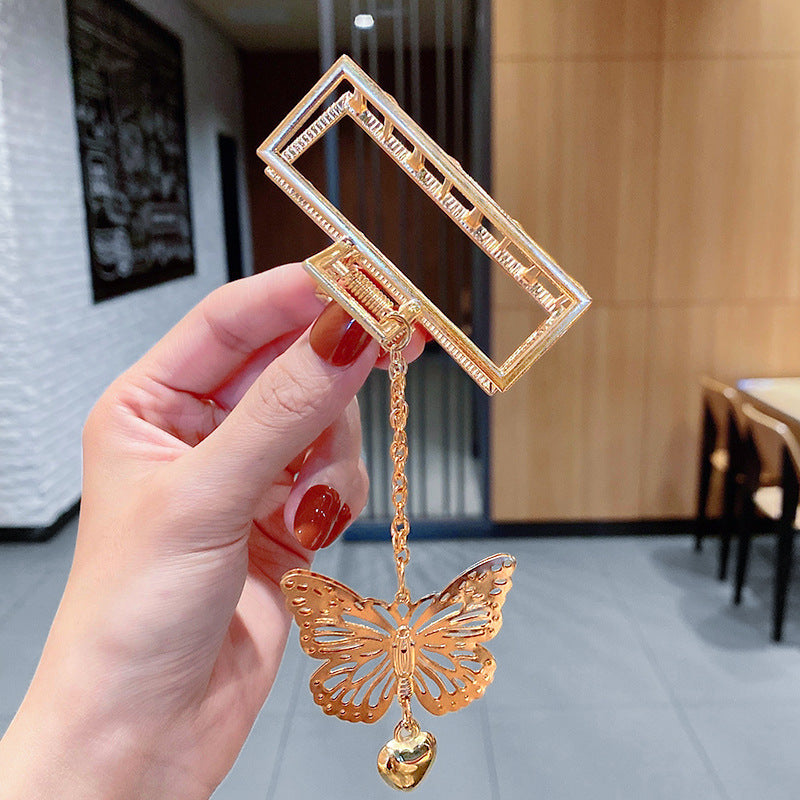 Hair Accessories Metal Three-dimensional Butterfly Grip Chain Love Heart Hairpin