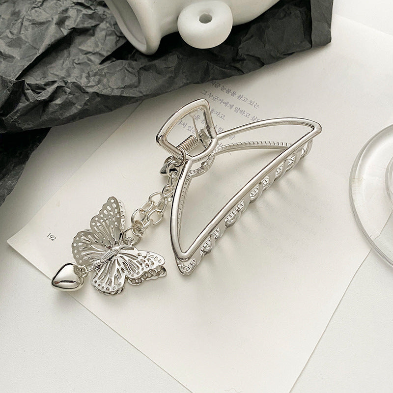 Hair Accessories Metal Three-dimensional Butterfly Grip Chain Love Heart Hairpin